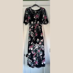 H&M long dress with floral print pattern